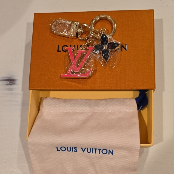 Louis Vuitton Accessories - Luxury Pink/Black and Gold Keychain/Bag Charm Dustbag & Box Included